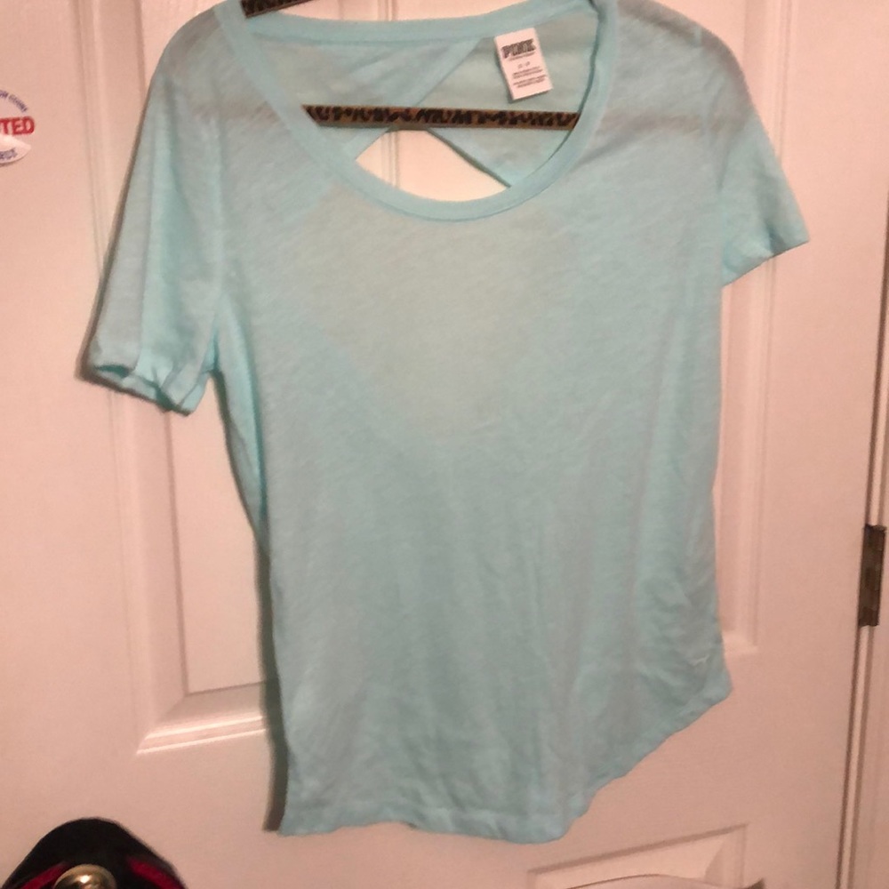 Mint cut out back tee